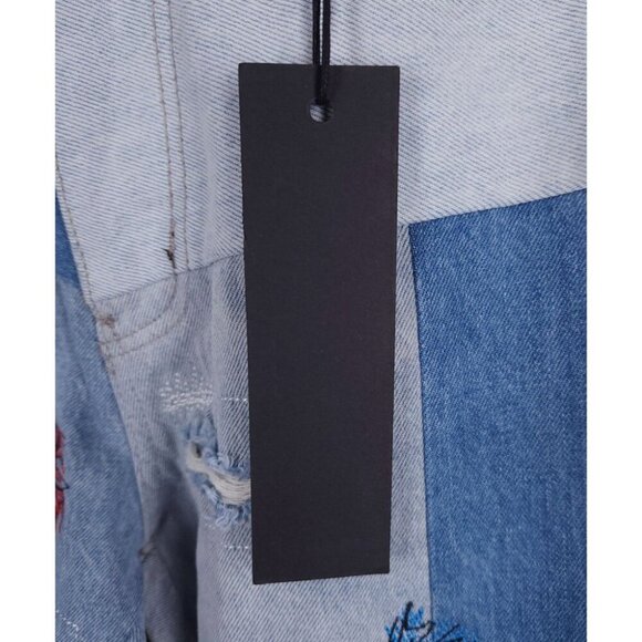 Who Decides War by MRDR BRVDO Unified Embroidered Jeans 30 Mens Blue $675 - Picture 9 of 16